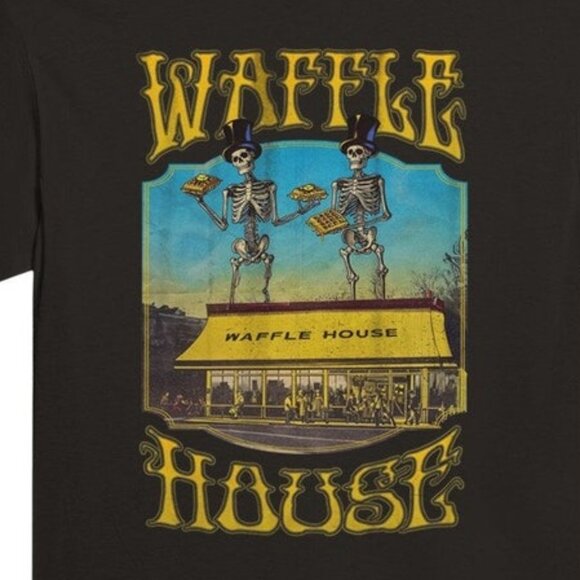 Grateful Dead Waffle House Lot Rock Band Fan Gift Graphic Retro T-Shirt 159 - Picture 2 of 5